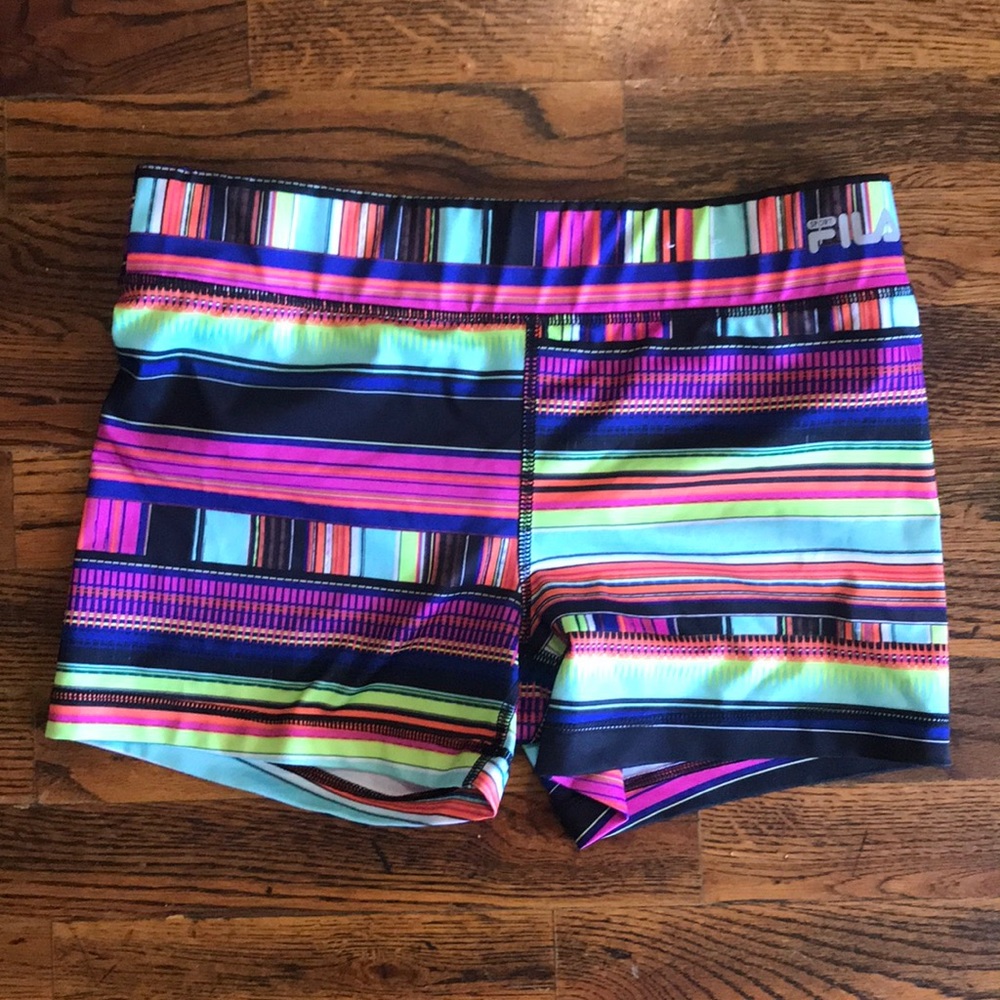 Very Colorful FILA Performance Running Shorts